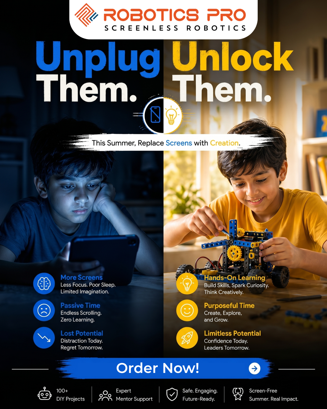Unplug Them. Unlock Them. — This Summer, Replace Screens with Creation